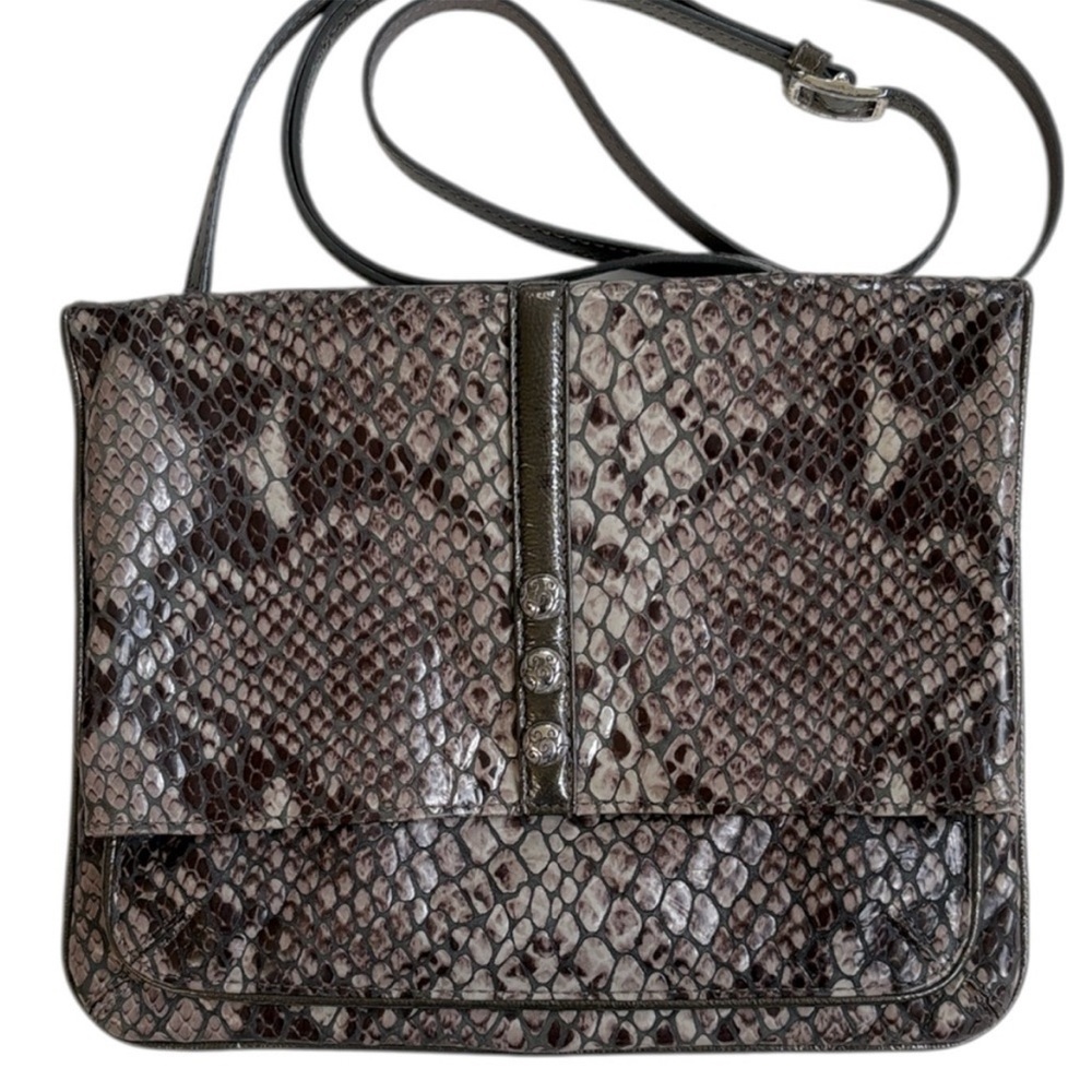 EUC Brighton Leather Nolita Flap Organizer Crossbody Convertible to Clutch Bag